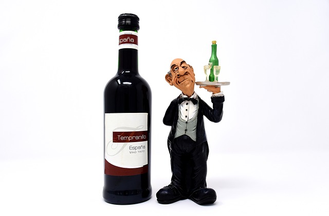 číšník a víno